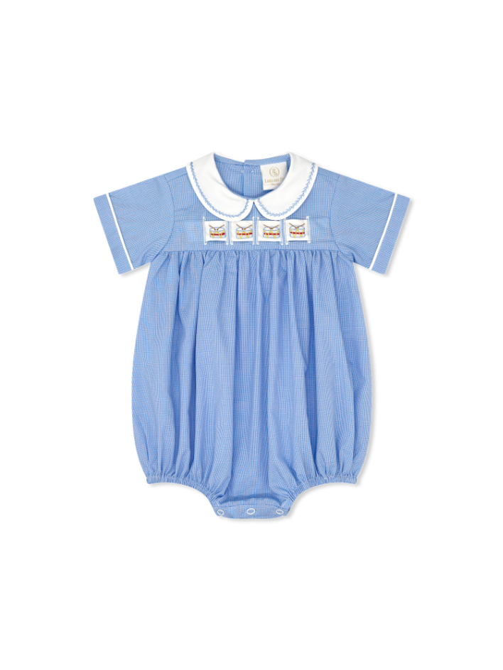 Noah Ribbon Bubble- River Royal Mini gingham