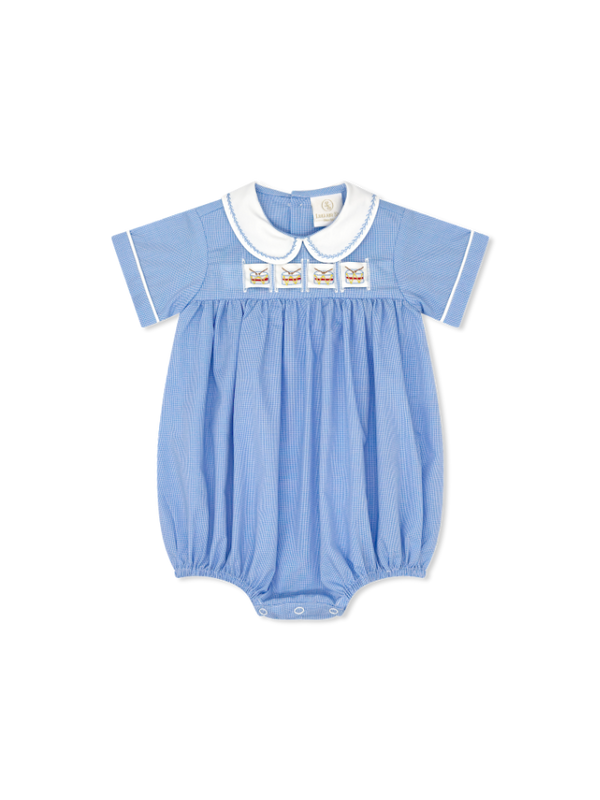 Noah Ribbon Bubble- River Royal Mini gingham