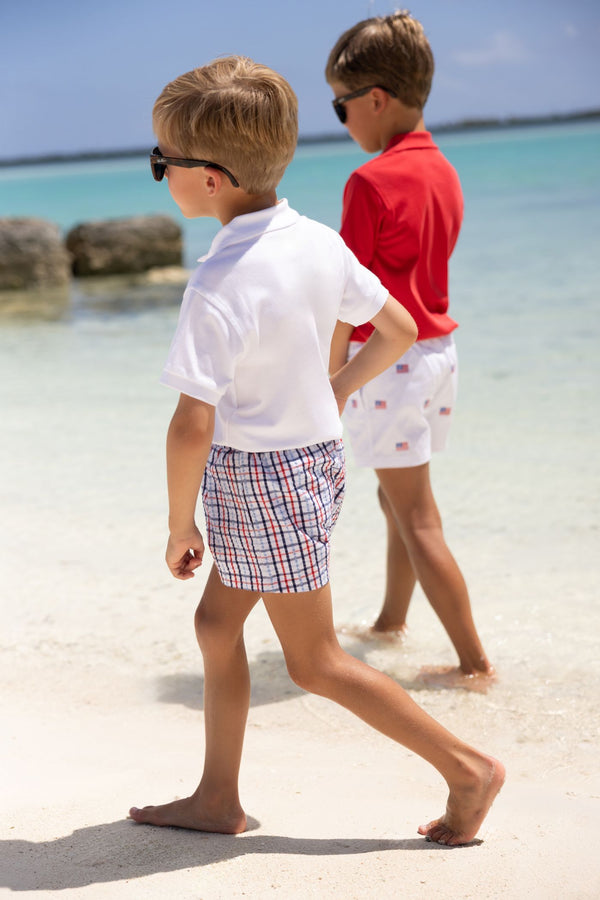Sheffield Shorts-Pierce Mill Plaid Seersucker/Nantucket Navy