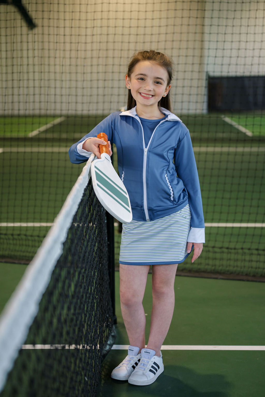 Juliet Jacket- Baton Rouge Blue, Pure Coconut