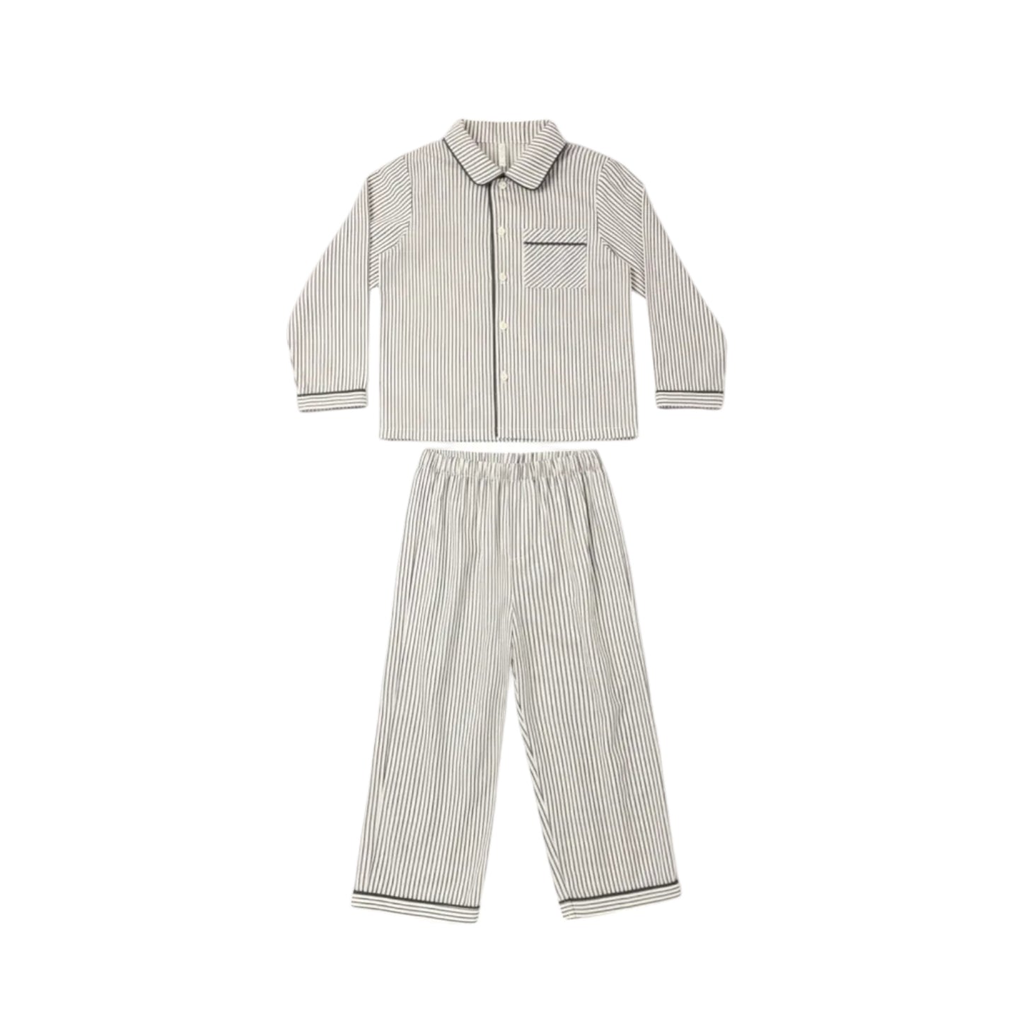 Long Sleeve Pajamas- Evergreen Stripe