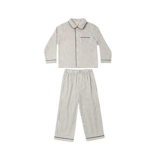Long Sleeve Pajamas- Evergreen Stripe