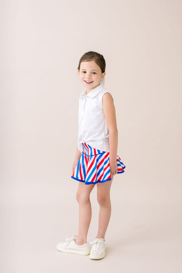 Quinn Skort- Bold, Brave, Blue