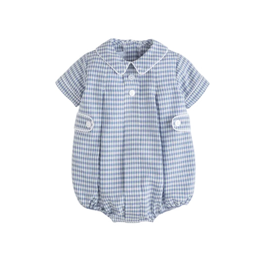Davant Bubble- Gray Blue Gingham