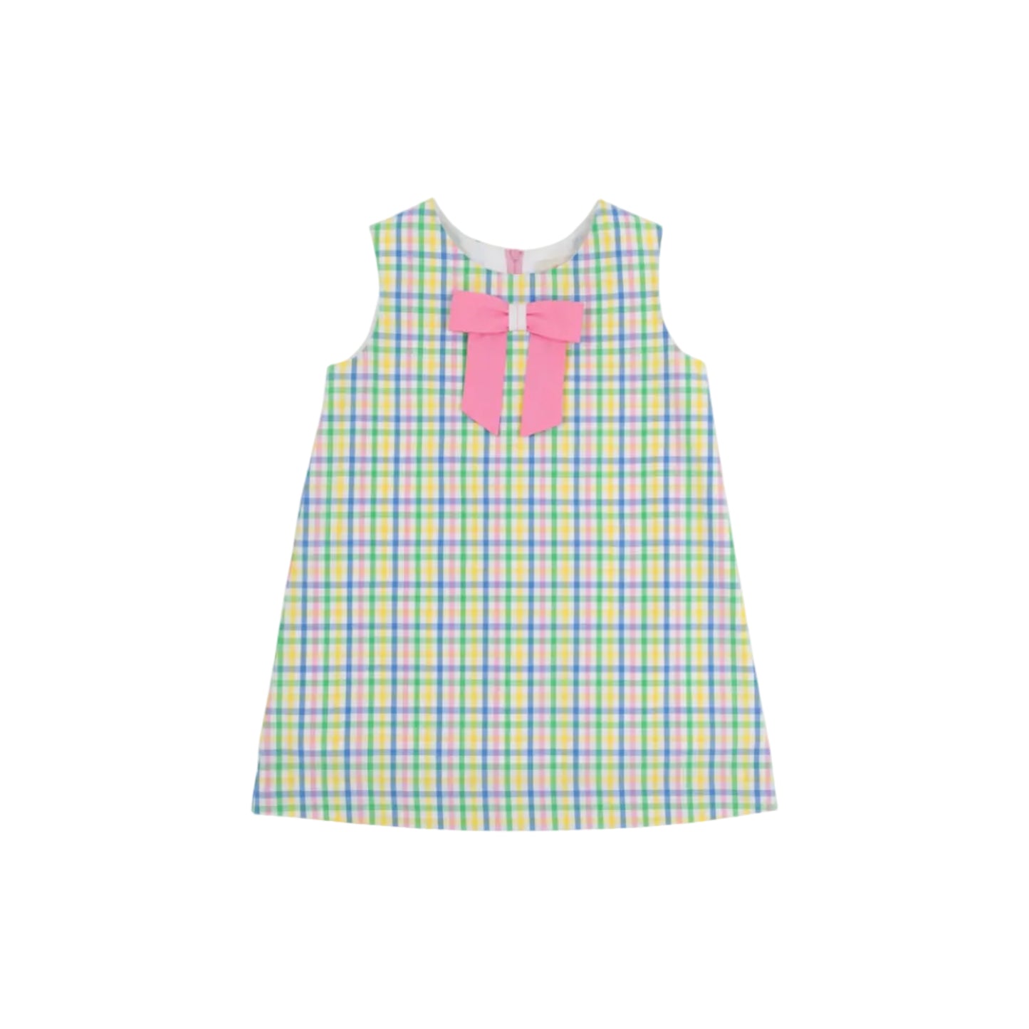 Jilly Jumper- Woven Dyed Yarn, Primland Plaid/Hamptons Hot Pink