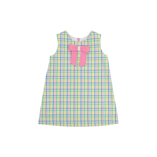 Jilly Jumper- Woven Dyed Yarn, Primland Plaid/Hamptons Hot Pink
