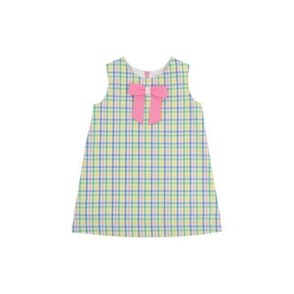 Jilly Jumper- Woven Dyed Yarn, Primland Plaid/Hamptons Hot Pink
