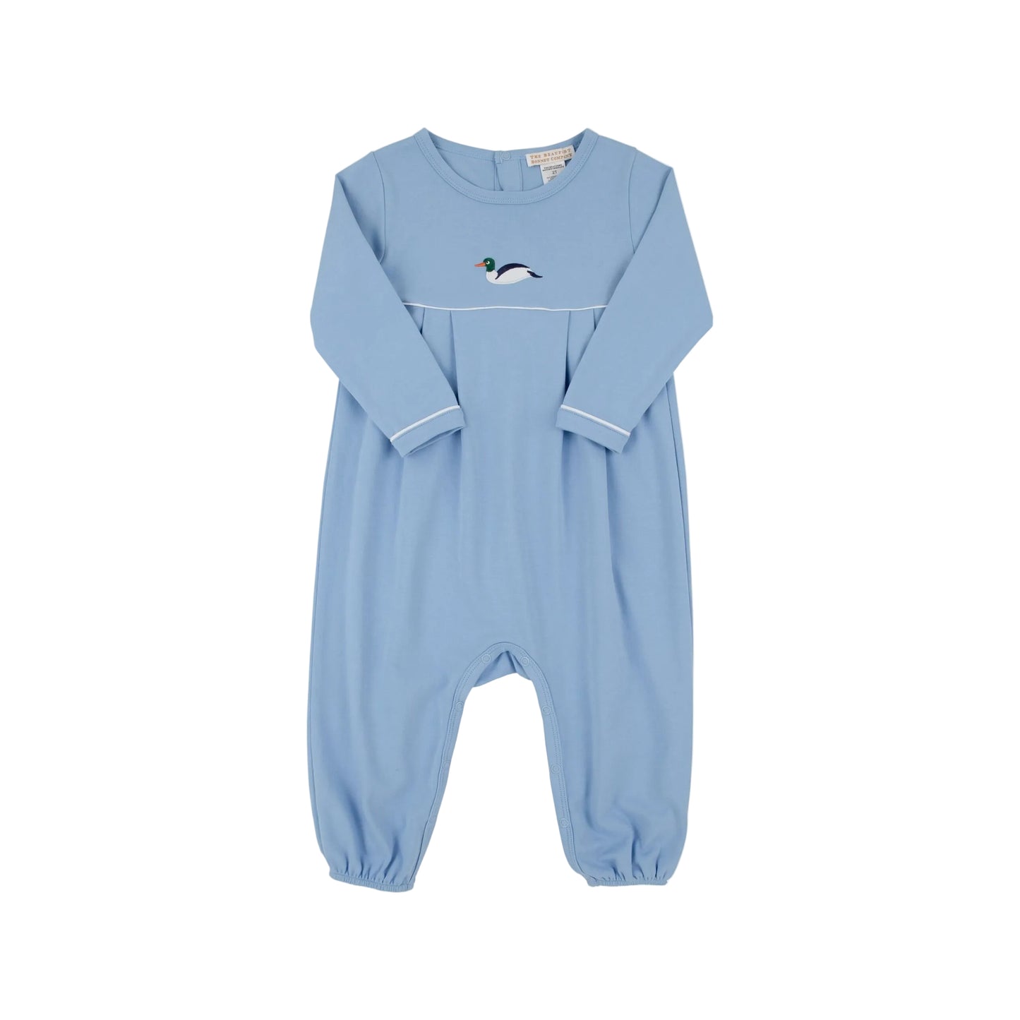Long Sleeve Bradford Romper, Sarasota Sky/Worth Ave White/Duck