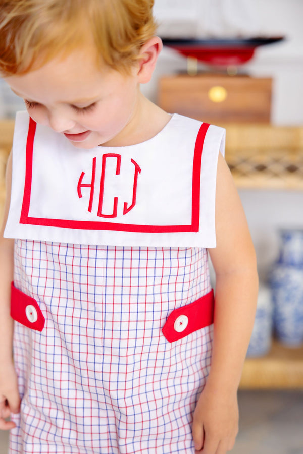 Townes Top Sail Jon Jon- Woven Yarn, Lake Powell Plaid/Worth Ave White