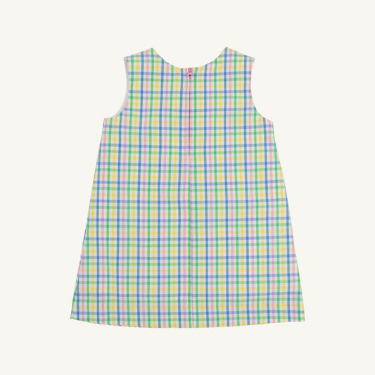 Jilly Jumper- Woven Dyed Yarn, Primland Plaid/Hamptons Hot Pink