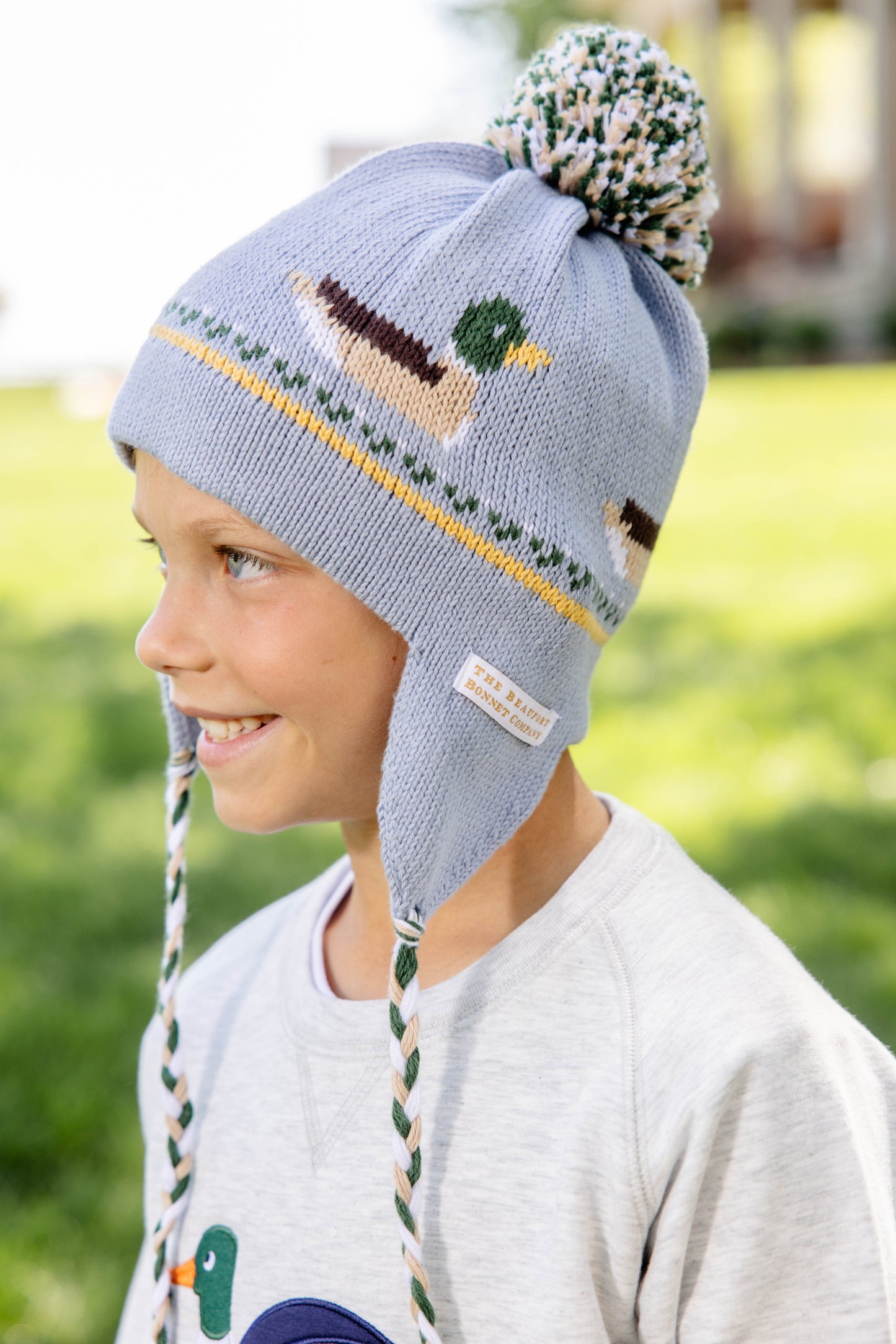 Parrish Pom Pom Hat, Sarasota Sky/Ducks