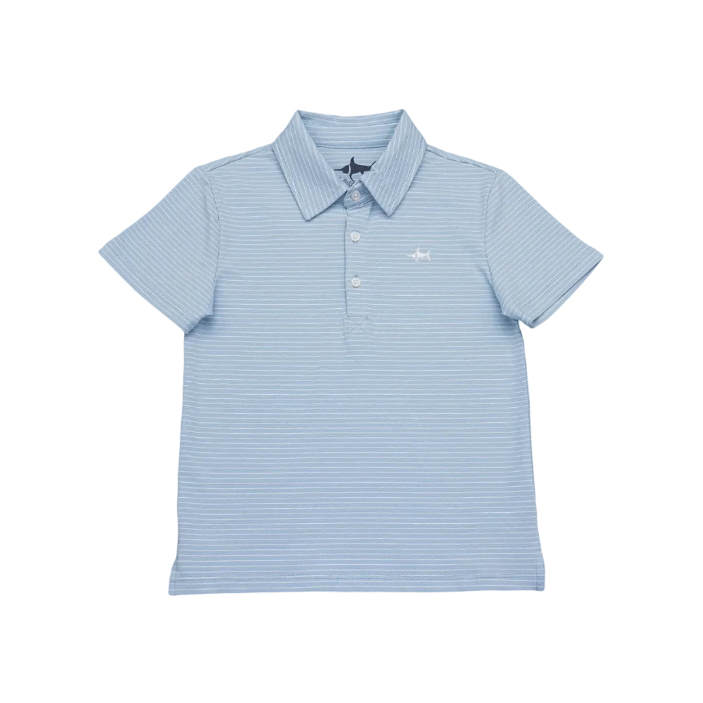 Banks Short Sleeve Polo- Light Blue/White