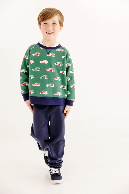 Smitty Sweatshirt, Windsor Wagon (Grier Green)/Nantucket Navy