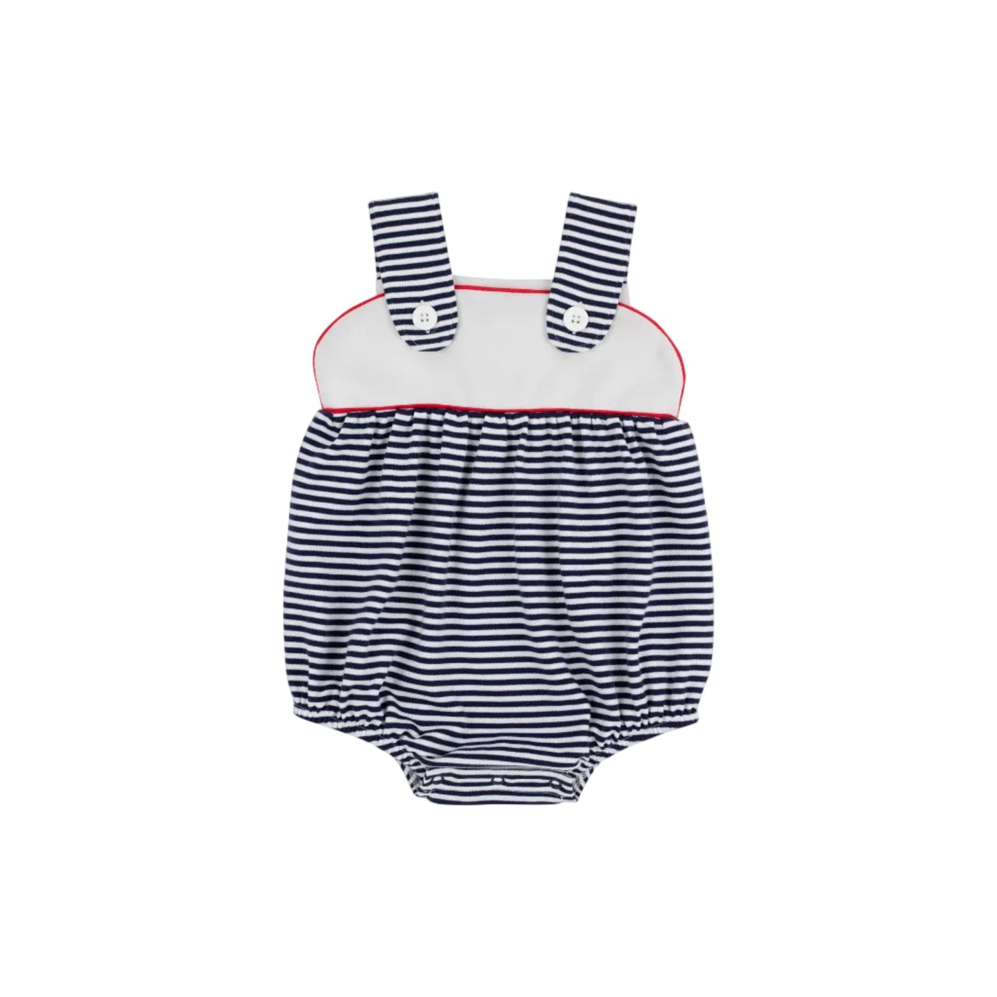 Bingham Bubble-Pima, Nantucket Navy Stripe/White/Richmond Red