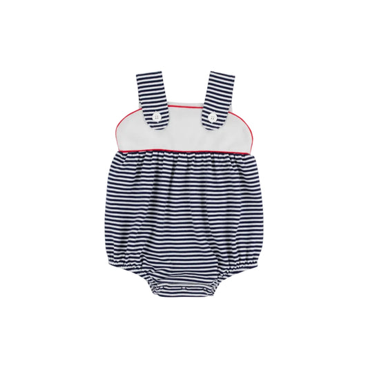 Bingham Bubble-Pima, Nantucket Navy Stripe/White/Richmond Red