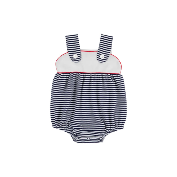 Bingham Bubble-Pima, Nantucket Navy Stripe/White/Richmond Red