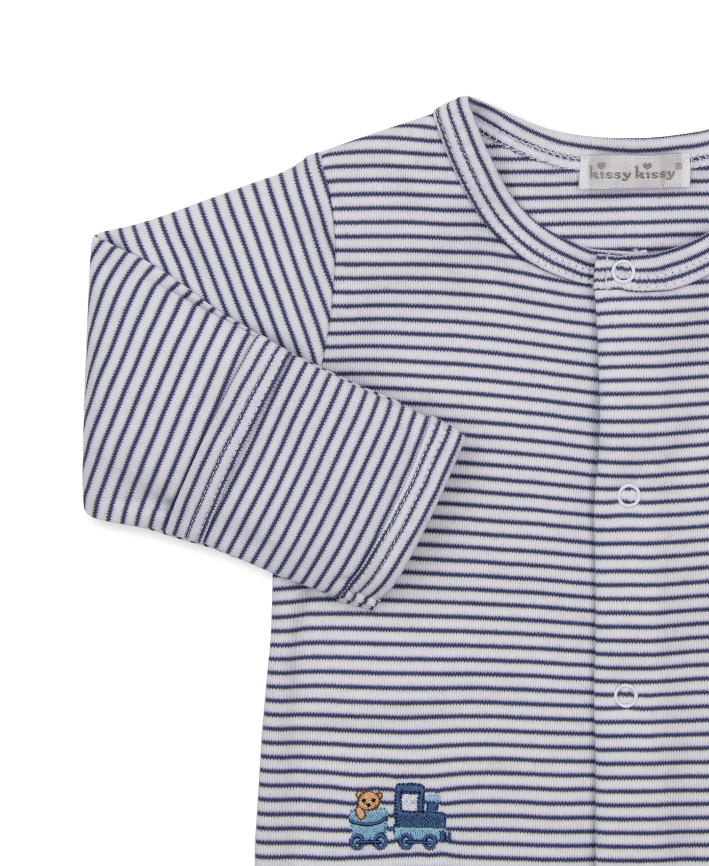 Bears on the Go, Striped Blue Footie
