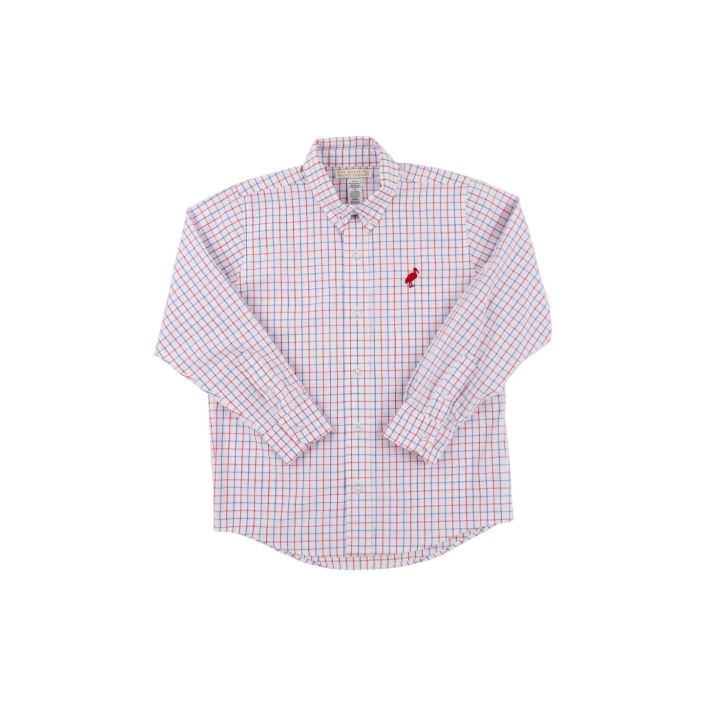 Dean's List Dress Shirt-Rolled Sleeves, Lake Powell Plaid/Richmond Red