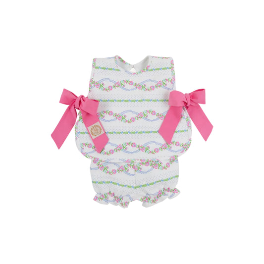 Talbott Tie Side- Heavy Weight Knit, Garrison Garlands/Winter Park Pink