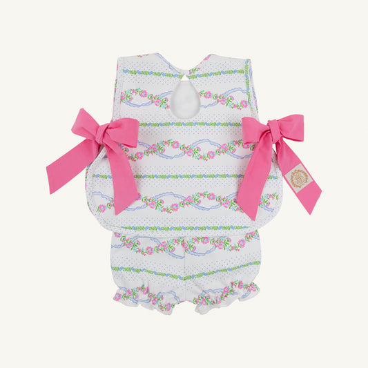 Talbott Tie Side- Heavy Weight Knit, Garrison Garlands/Winter Park Pink