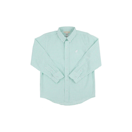 Dean's List Dress Shirt - Turks Teal Windowpane/Worth Ave White
