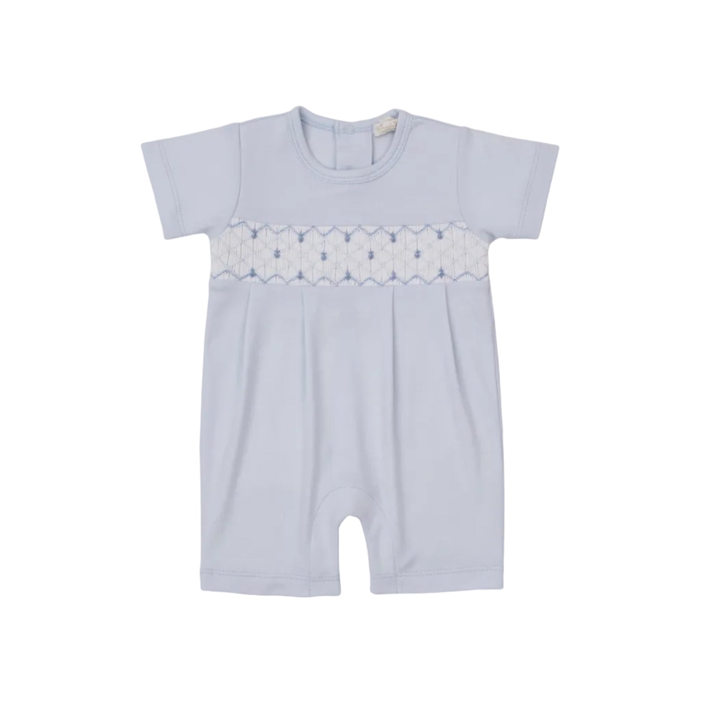 Short Play with Hand Smock, Light Blue