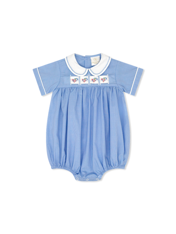 Noah Ribbon Bubble- River Royal Mini gingham