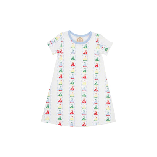 Polly Play Dress- Short Sleeve, Set Sail/Beale Street Blue