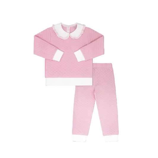 Cooper Quilted Playsuit- Petal Pink