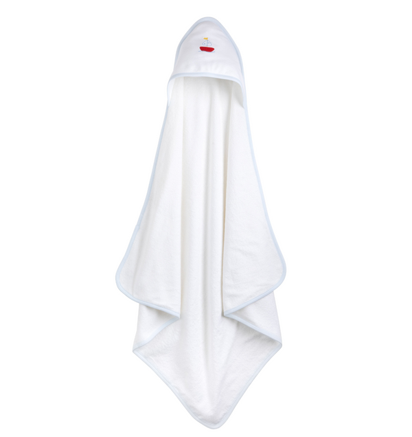 Hooded Towel - Sailboat