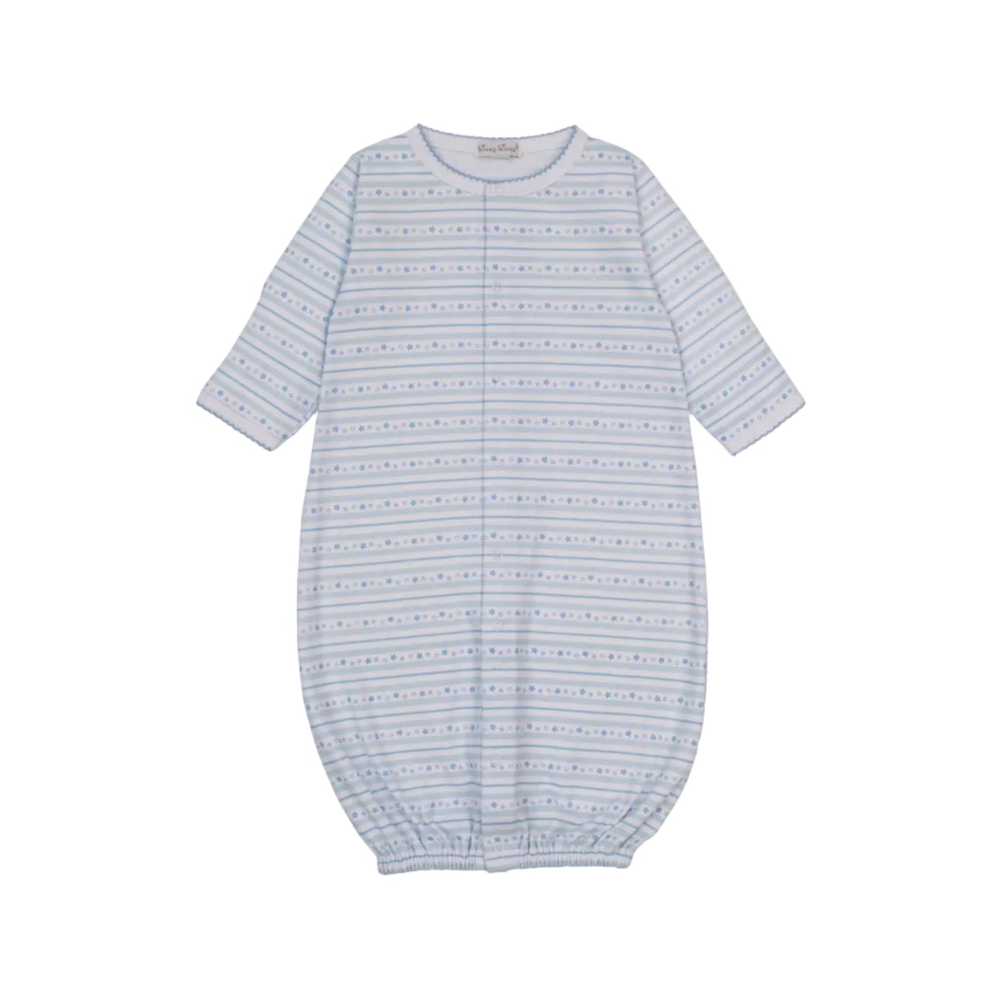 Starry Stripes Printed Converter Gown, Light Blue