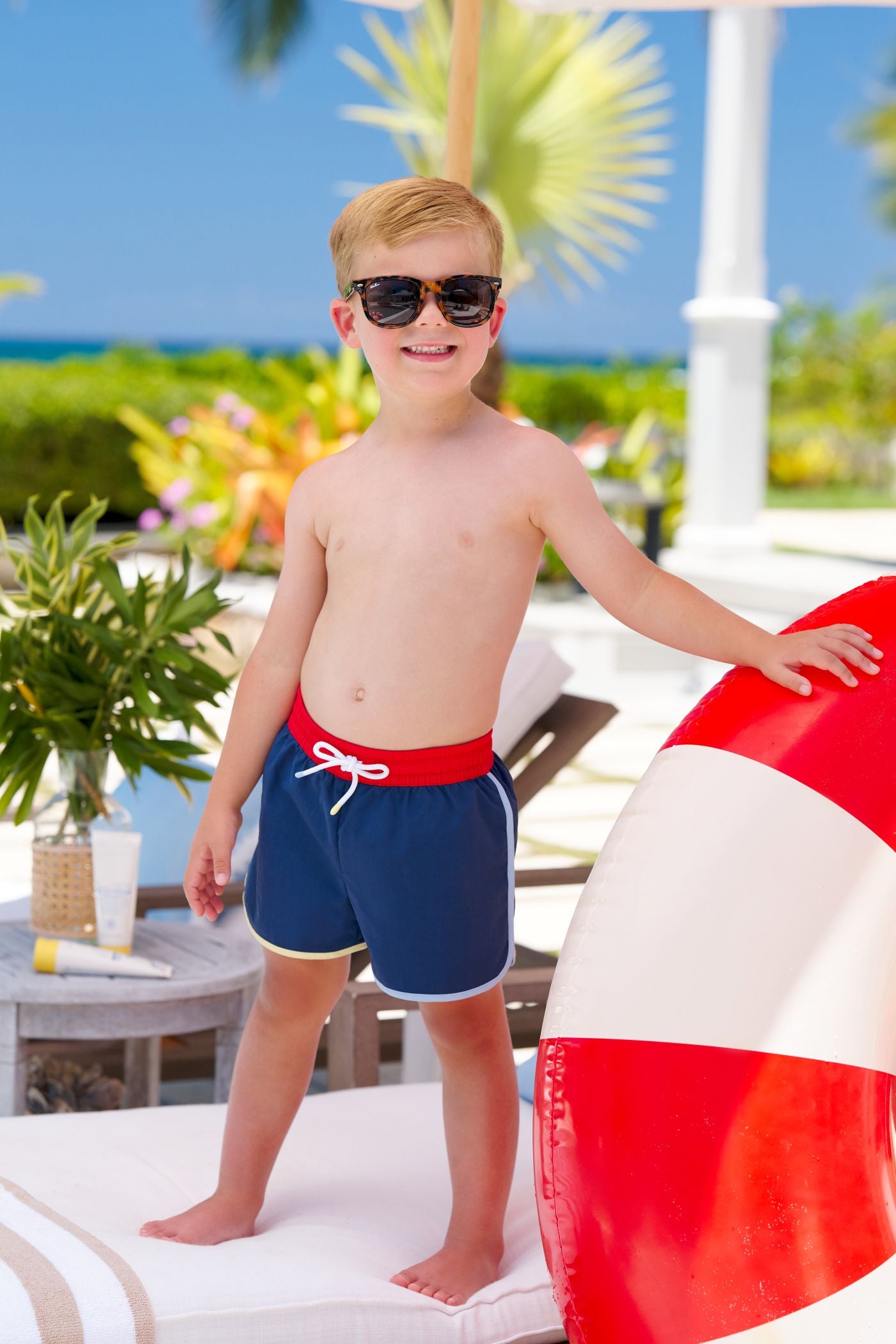 Tanner Trunks, Nantucket Navy/Richmond Red/Beale St Blue/Lake Worth Yellow