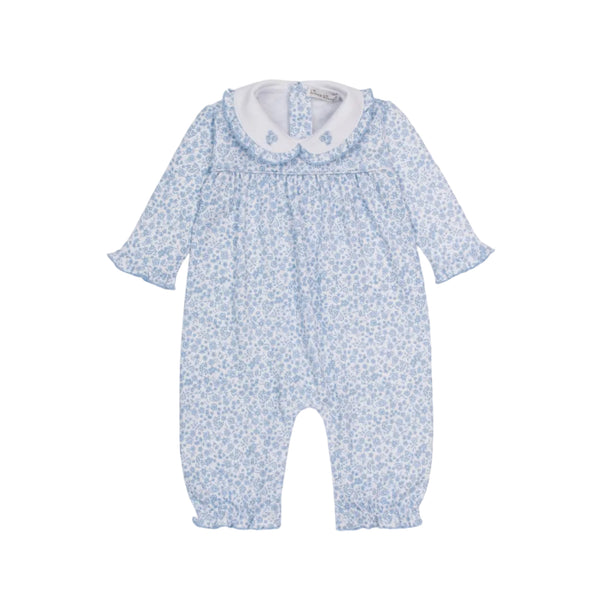 Fall Blooms Printed Playsuit, Blue