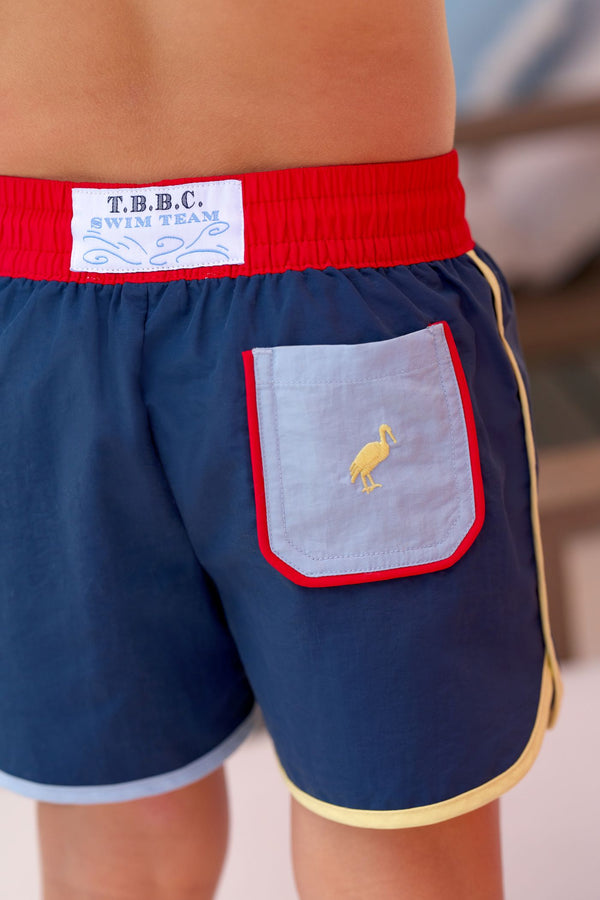 Tanner Trunks, Nantucket Navy/Richmond Red/Beale St Blue/Lake Worth Yellow