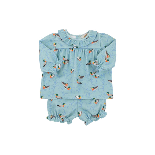 Bon Air Bloomer Set- Pima- Fine Weather for Ducks/Sarasota Sky