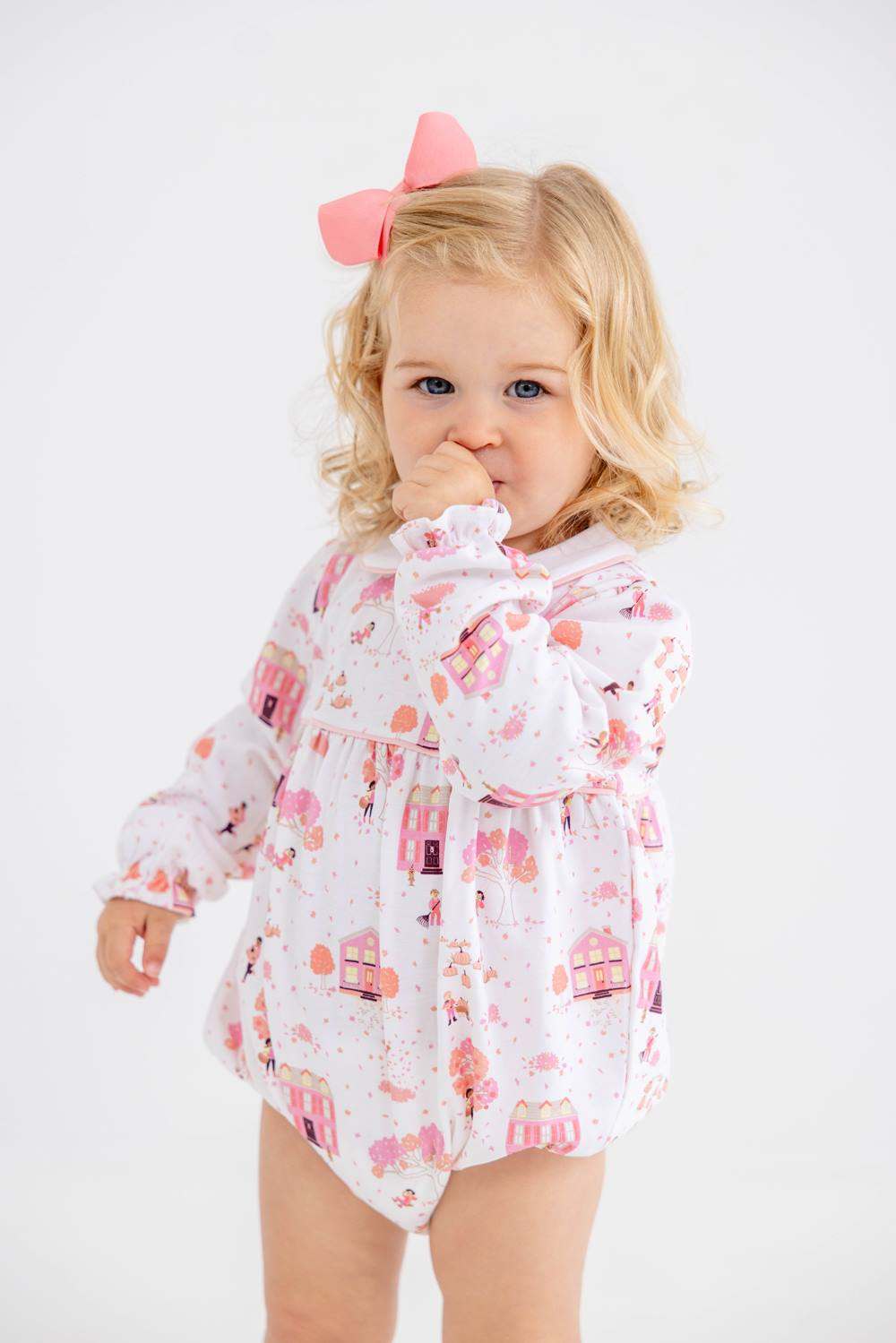 Long Sleeve Britt Bubble, Pima, Fall on Fincastle Rd/Sandpearl Pink
