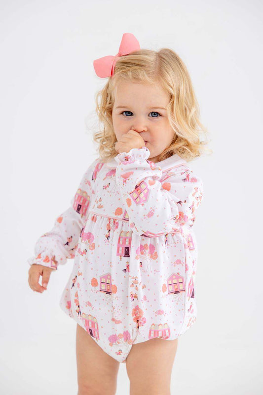 Long Sleeve Britt Bubble, Pima, Fall on Fincastle Rd/Sandpearl Pink