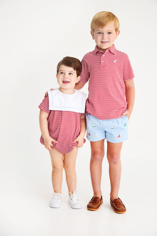 Townes Top Sail Bubble-Pima, Richmond Red/Beale St Blue and Worth Ave White