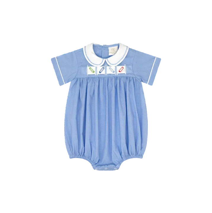 Noah Ribbon Bubble- River Royal Mini gingham