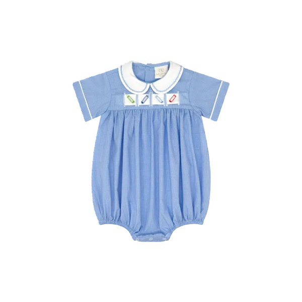 Noah Ribbon Bubble- River Royal Mini gingham