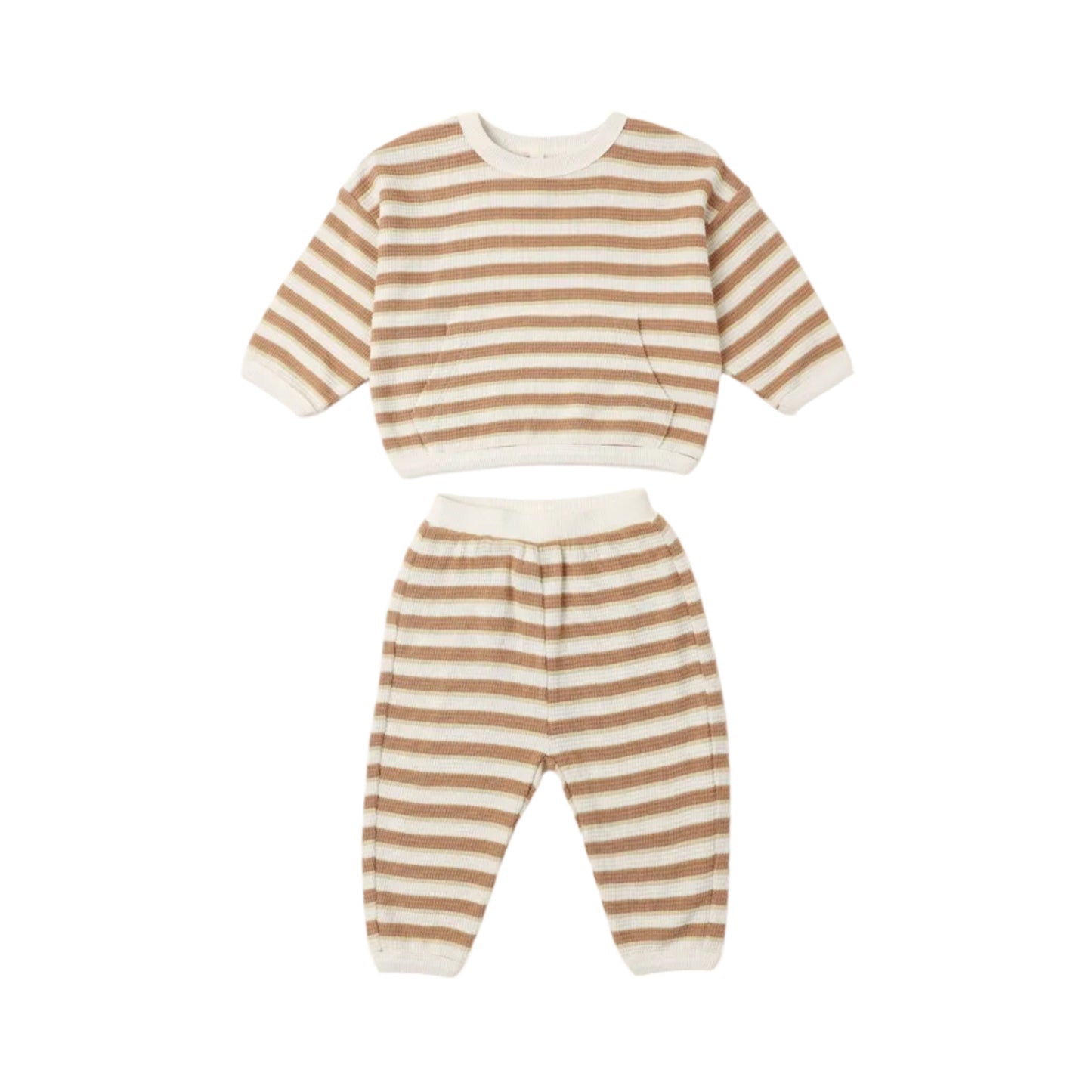 Waffle Slouch Set, Spice Stripe