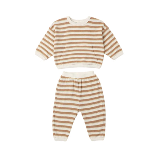 Waffle Slouch Set, Spice Stripe