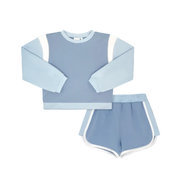 Ellie Everyday Set, Long Sleeve, Lake Blue