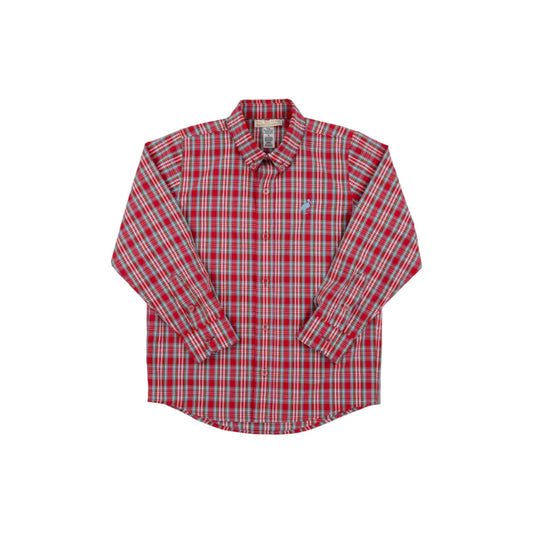 Deans List Dress Shirt, Woodspoint Plaid/Barrington Blue