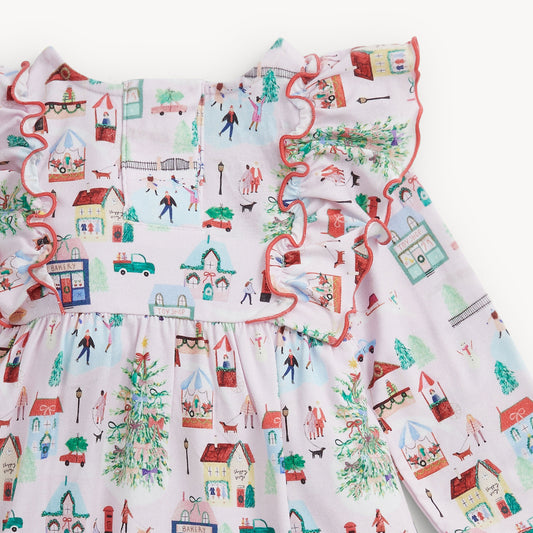 Winter Village Modal Long Sleeve Dress with Legging