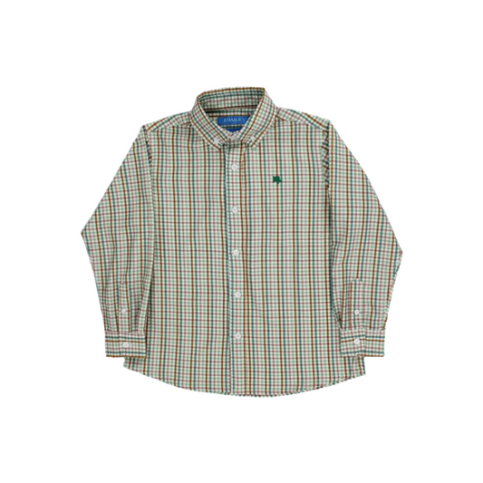Performance Button Down Shirt, Acorn Plaid