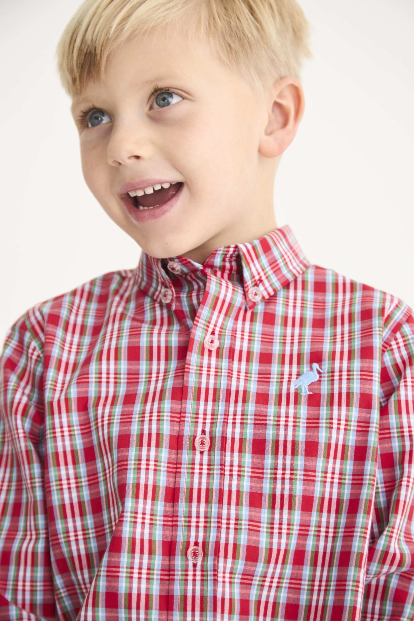 Deans List Dress Shirt, Woodspoint Plaid/Barrington Blue