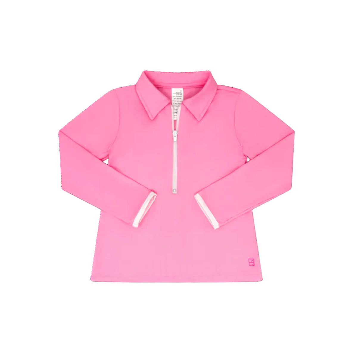 Heather Half Zip- Flamingo Pink