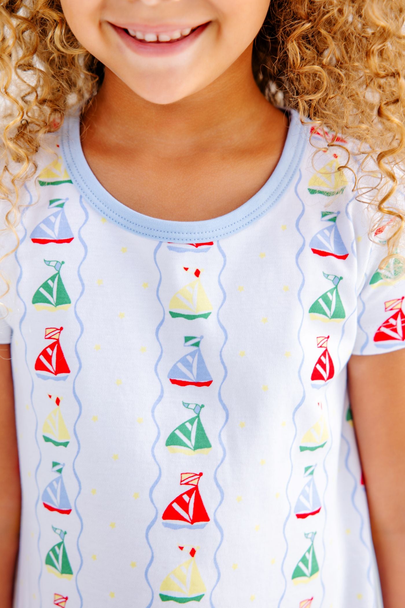 Polly Play Dress- Short Sleeve, Set Sail/Beale Street Blue