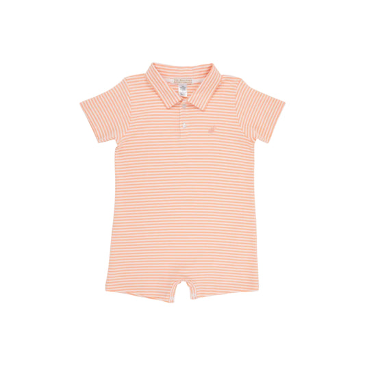 Sir Proper's Romper- Pima, Seashore Sherbet Stripe/Multicolor